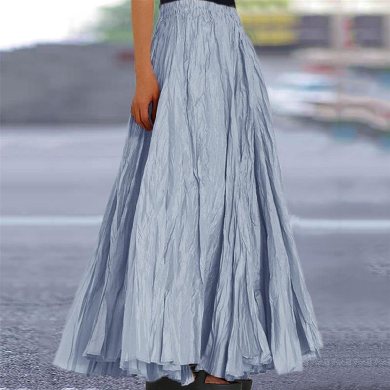 Women's Skirt Fashion New Solid Color A Line Loose Casual Women's Pleated Skirt 2026 Spring Summer Elegant Vacation Office Ladies Skirts