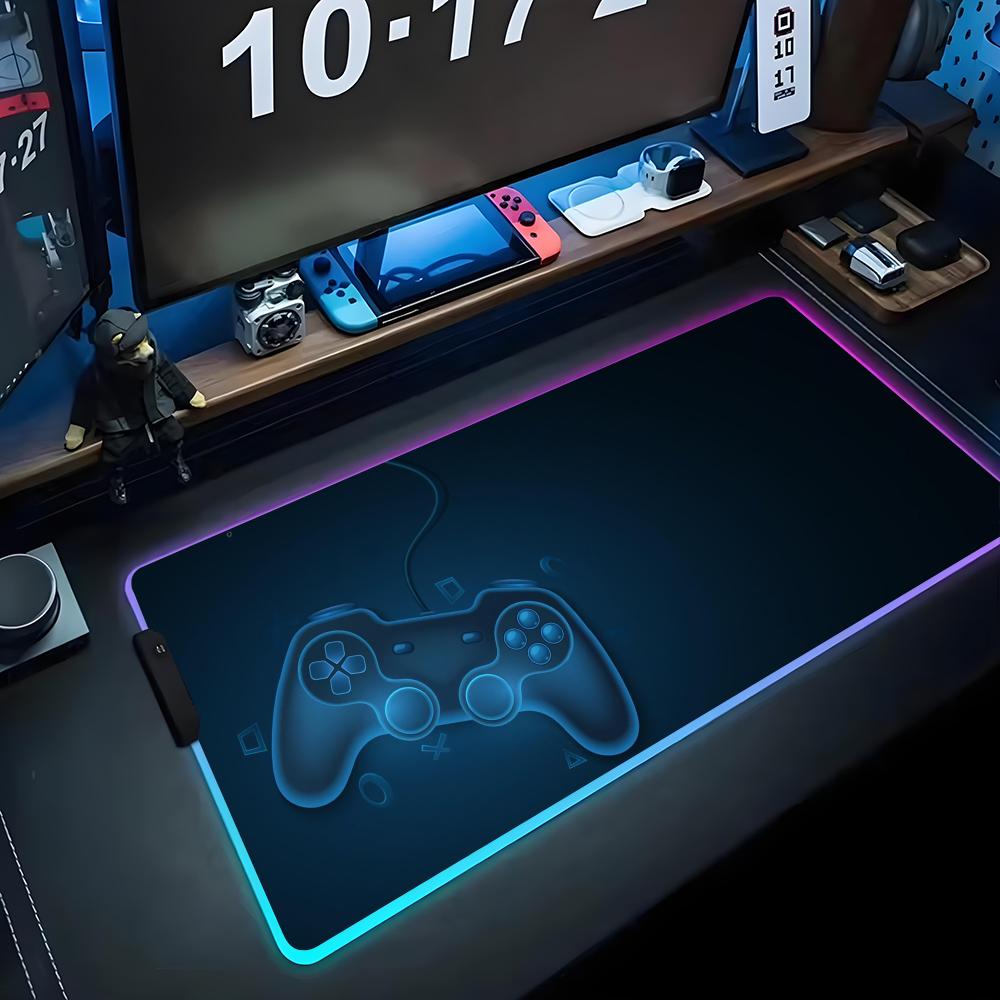 

Игровой контроллер Коврик для мыши RGB Игровой коврик для мыши Большой светодиодный коврик Настольный коврик для ПК Светящийся коврик для мыши Большие коврики для клавиатуры Настольный ковер С RGB600x300x3mm