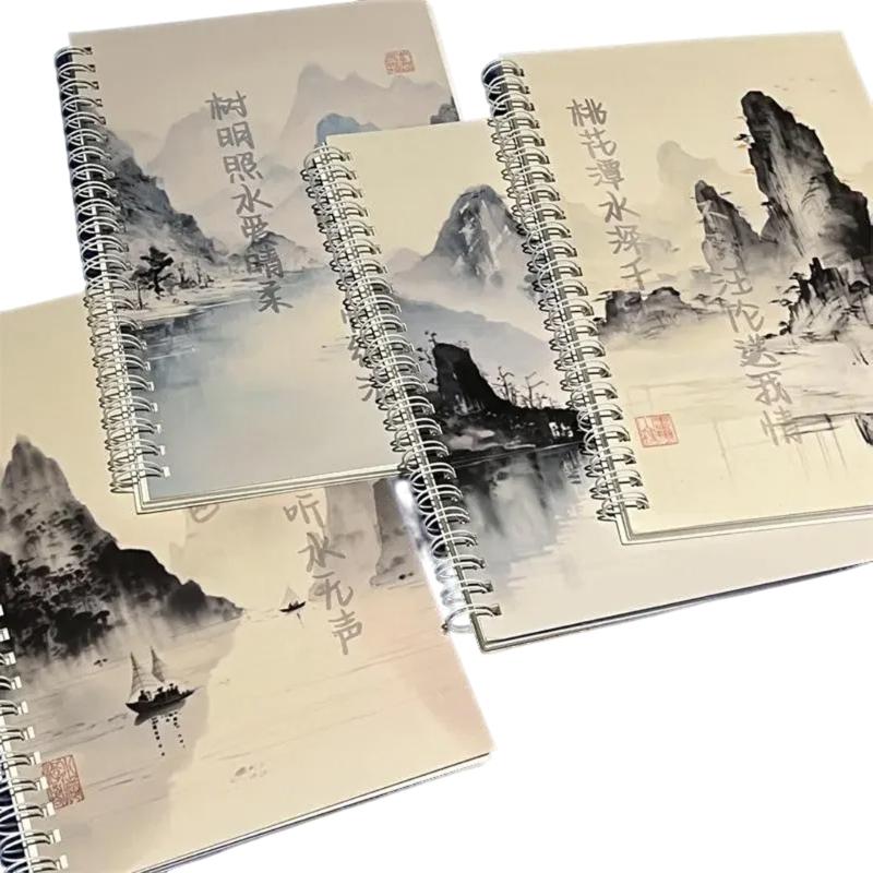 4Pcs Twin Coil Binding Notebook Journal 100 Page Wide Lined for Writing Note Taking College Ruled Note Book Notepad