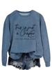 Women's Loose Temperament Pullover Sweatshirt - Just a Chapter