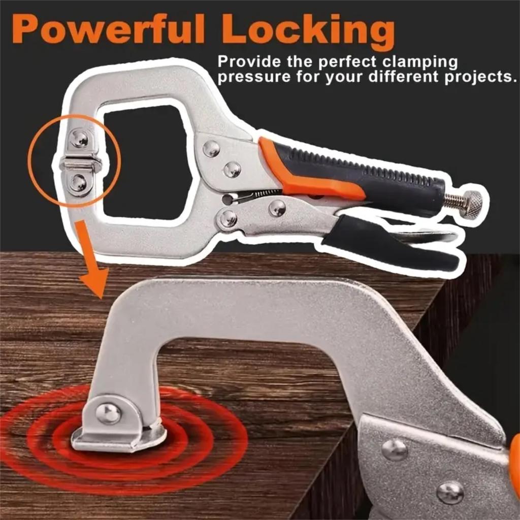 Adjustable Heavy-duty Locking Pliers With Handle, Suitable For Welding, Metal Bending, Woodworking Spring Clips, Heavy-duty Locking Fixtures