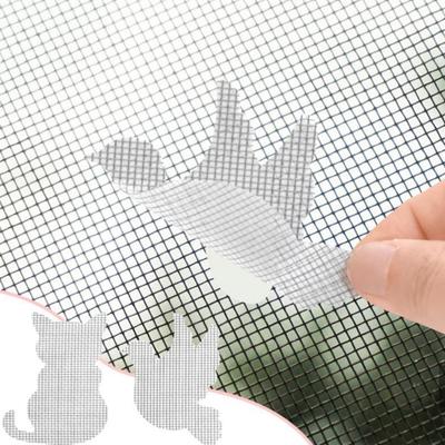 Yousheng 20 Stück Selbstklebende Fenstergitter-Aufkleber Katze Vogel Form Gitter Reparaturflicken Wasserdicht Gitter Reparaturset für Moskitonetze Zelte
