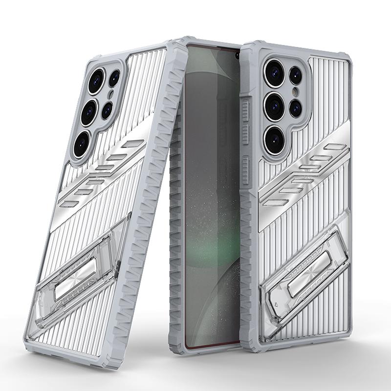 For Samsung Galaxy S23 FE S25 S24 S23 Ultra S24 FE S25 Plus Shockproof Phone Case with Invisible Stand Camera Protection
