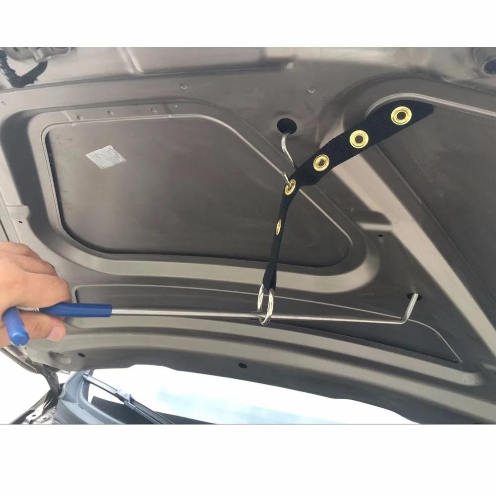 Paintless Dent Repair Hook - Nylon Rods with Metal Lifter for Easy Car Dent Removal, Uncharged Power Mode, Conductive Metal Material