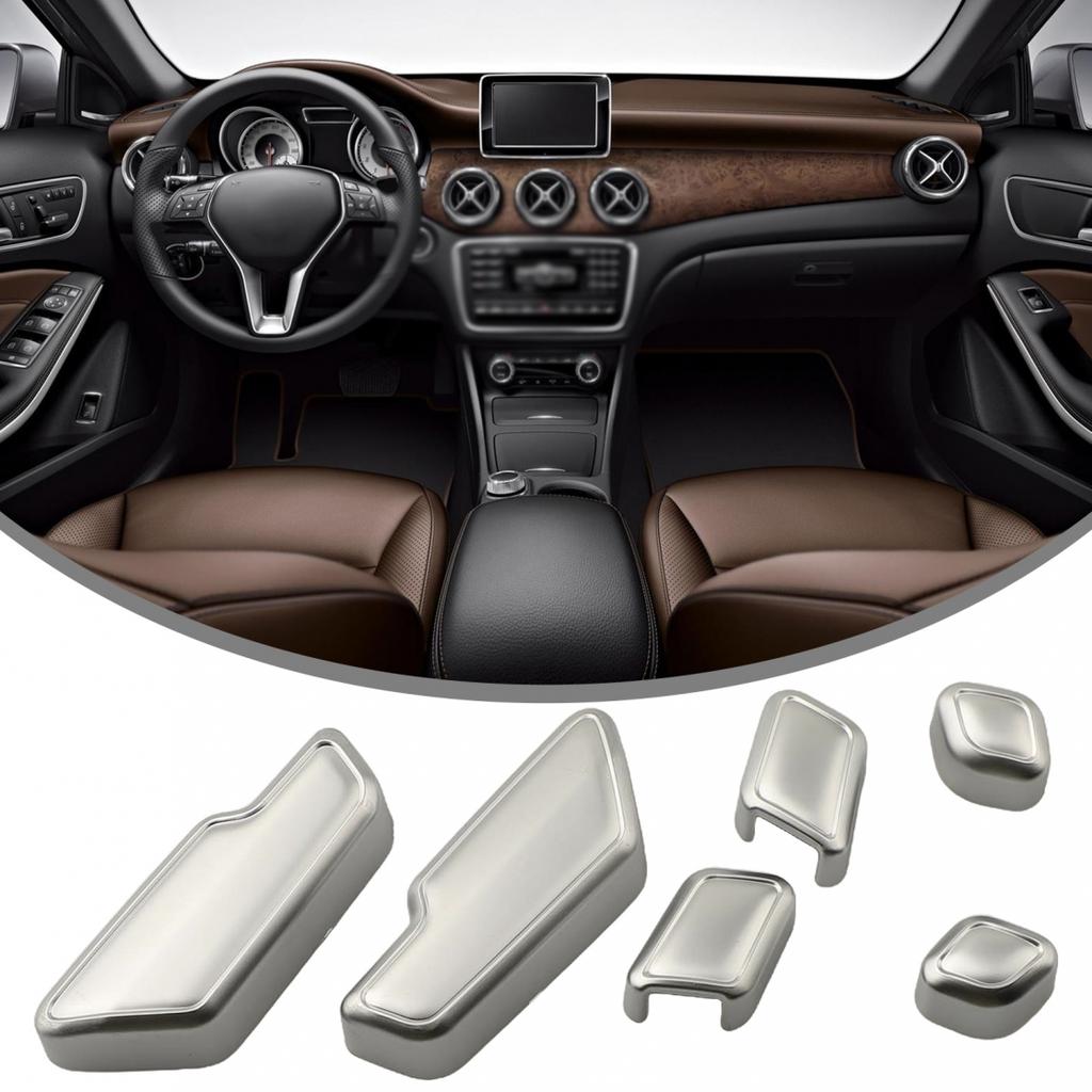 For Mercedes Chrome Door Seats Adjust Button Cover Fits E Class W212 Models