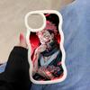 Jujutsu Kaisen Sukuna Mobile Phone Case for iPhone 17 16 15 14 13 12 11 Air Pro Max Plus Wavy Edge TPU Colorful Cover Pretty