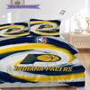 Indiana Pacers Basketball Spirit Bettwäsche(1 Bettbezug + 2 Kissenbezüge, ohne Füllung) Bettbezug und Kissenbezug Weich und bequem Bettwäsche-Set