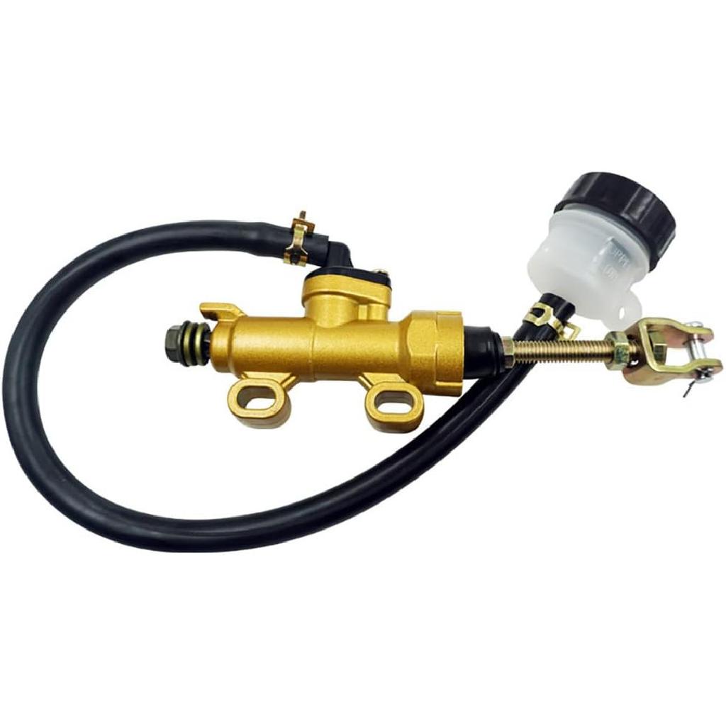 Universal Rear Brake Master Cylinder Compatible with 50cc 70cc 90cc 110cc 125cc 150cc 200cc ATV Dirt Bike Go Karts Motorcycles (Black)