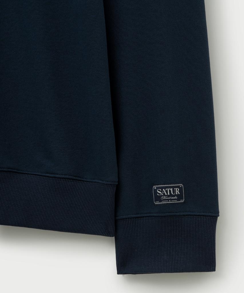 Seteo Classic Logo Sweatshirt Navy Yellow