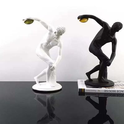 Light Luxury Discus Thrower Figure Sculpture Decoration Art Soft Decoration Model Room Sales Office Bookcase Decoration