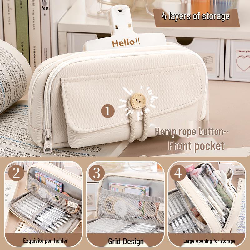 Japanese Style Large Capacity Pencil Case for Students