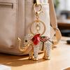 Strass-Elefant Schlüsselanhänger Legierung Glücksbringer Schlüsselanhänger mit Schlüsselring Funkelnder Elefant Schlüsselanhänger Tasche Anhänger Geschenk für Männer Frauen