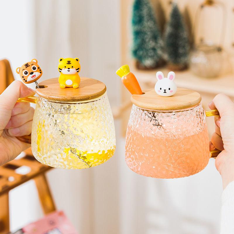 Kreativní žáruvzdorný skleněný pohár na nápoje 3D zvířecí skleněný hrnek Roztomilé obývací pokoj kávové hrnky Doprava zdarma Vánoční hrnky Sklenice