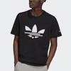 Adidas Originals Trefoil Classic Large Logo Breathable Short Sleeve T-Shirt Men Tops Black H35647