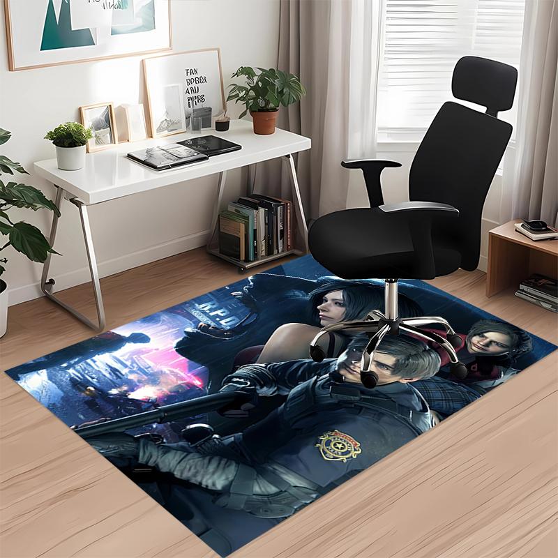 Resident Evil Printed Carpet, for Office Chair Living Room Bedroom Kitchen Room Decor Gifts.