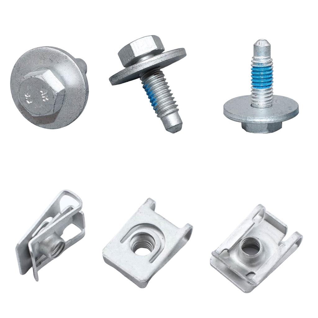 Motorabdeckung Unterbodenschutz Clips M6 Karosseriebolzen U-Mutter Schrauben Halter Spritzschutz für Opel Vauxhall Vivaro Renault Fiat Nissan