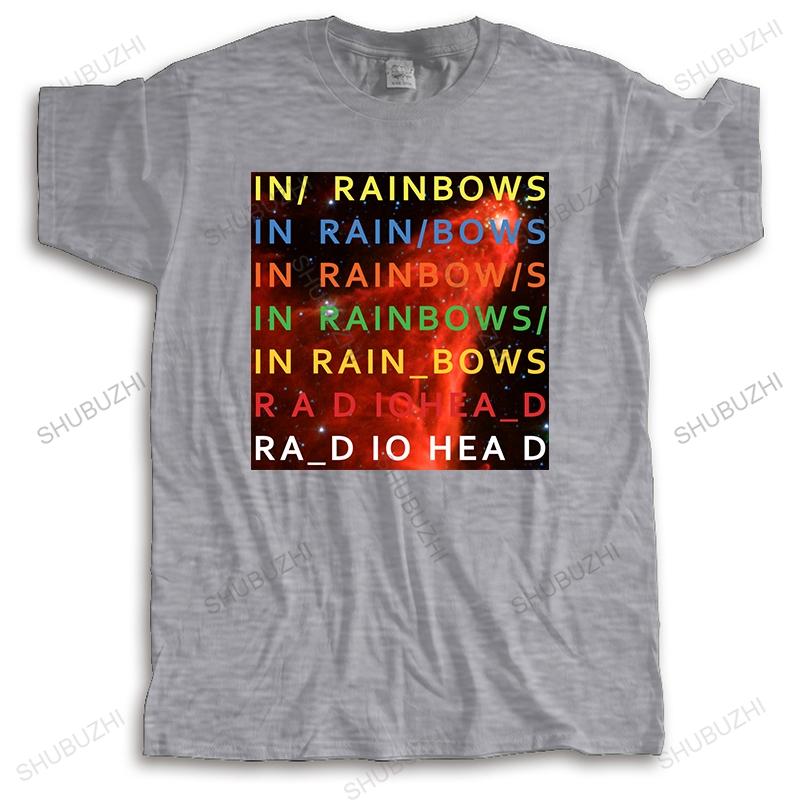 New Arrivals Radiohead In Rainbows Men's Fashion T-shirt Clothing Printed Men's Cotton or Neck Top Brand Clothing