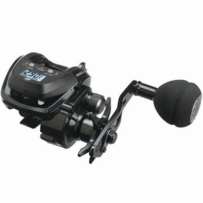 AbuGarcia MAX DLC Digitaler Schnurzähler mit großem Bildschirm Linkshand Mittel Tiefe Rille Hochgang Powerkurbel Modell MHP-L