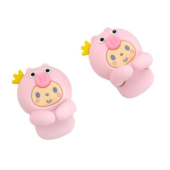 

2 шт. силиконовые кабельные органайзеры многоцелевые зажимы для управления проводами милые держатели для шнуров с дизайном животных