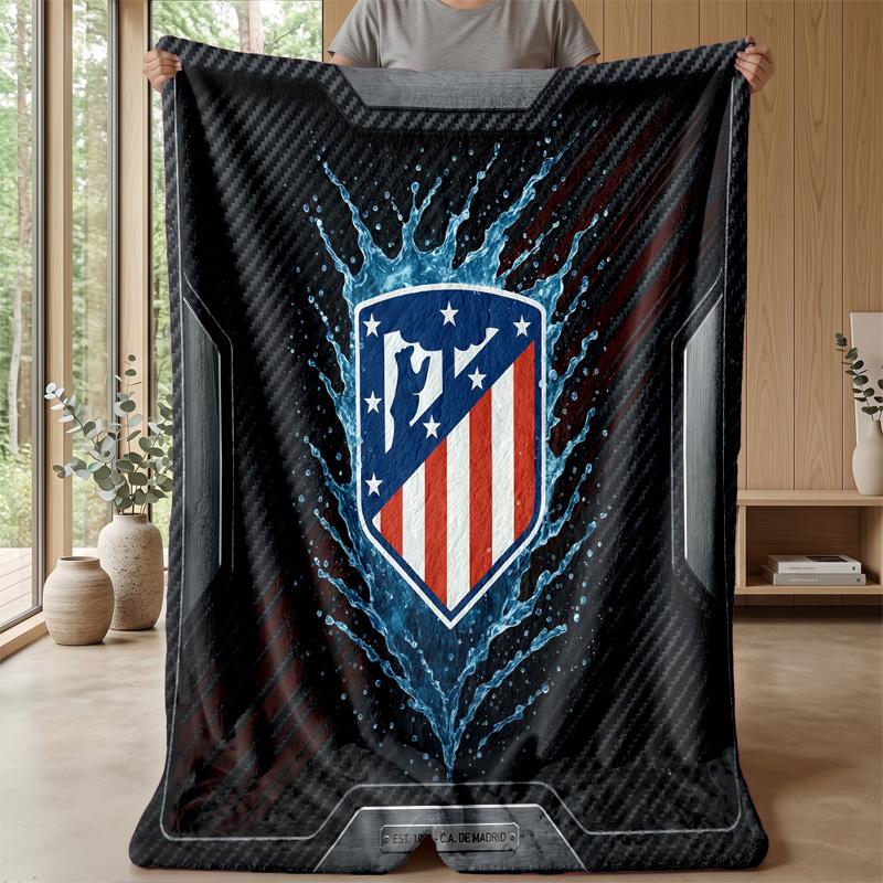 Atletico Madrid Theme blanket Soft Flannel Blanket Plush Throw Blanket Cozy Sofa Bed Blanket for Home Decor