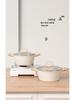 Maifan Stone 4L Non-stick Stew & Noodle Pot with Double-bottom and Glass Lid.