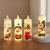 4pcs Santa Claus LED Candle Light Set Battery Powered Electronic Candle Set  Home Decor