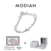 MODIAN D Moissanite Rings 925 Silver Exquisite Arrow Thin Finger Sparkling Rings For Women Wedding Fine Jewelry