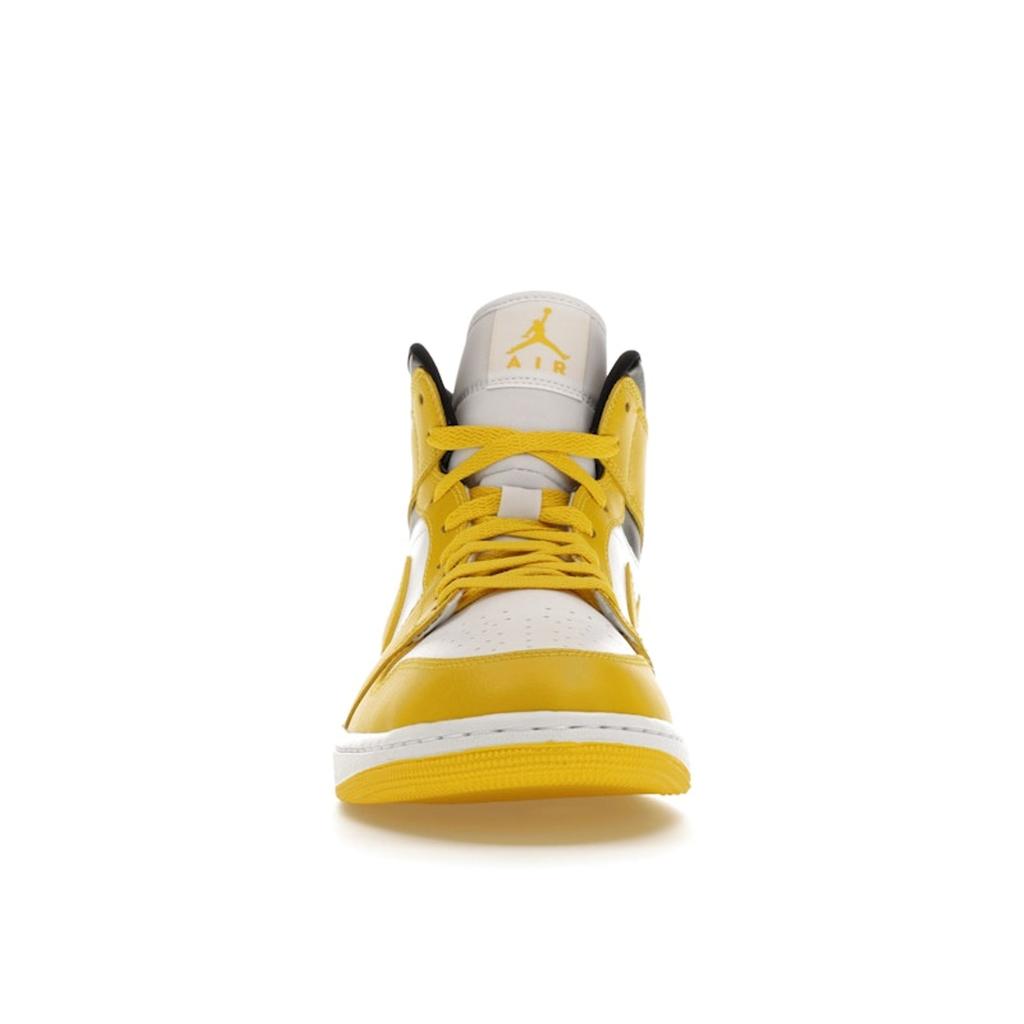 Air Jordan 1 Mid Vivid Sulfur Women Sneakers Yellow White Black BQ6472-170
