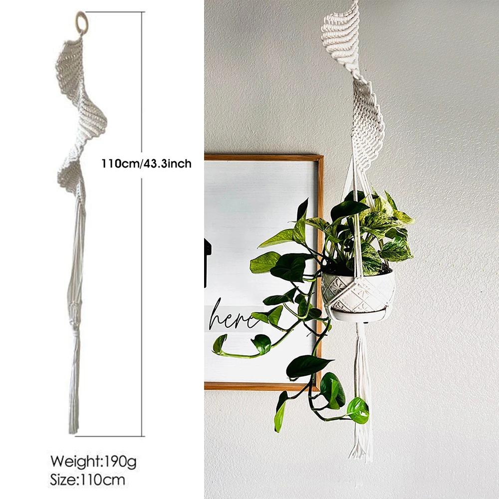 Handmade Macrame Plant Hangers Hanging Cotton Rope Hanging Planter Garden Plant Pot Holder Decor for Indoor Living Room Balcony