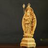 Feng Shui High 20cm Buddha Boxwood Thousand-Hand Guanyin Sculptur Home Decor