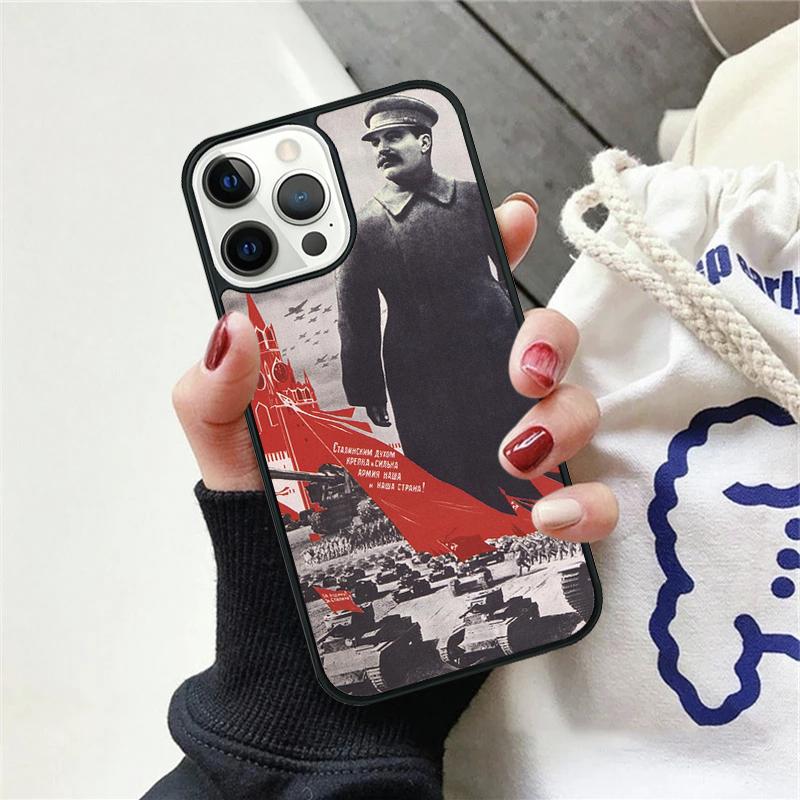 Stalin Soviet Phone Case For iPhone 17 Air 15 16 Cover 11 13 14 Pro Max 12 Plus Max Fundas