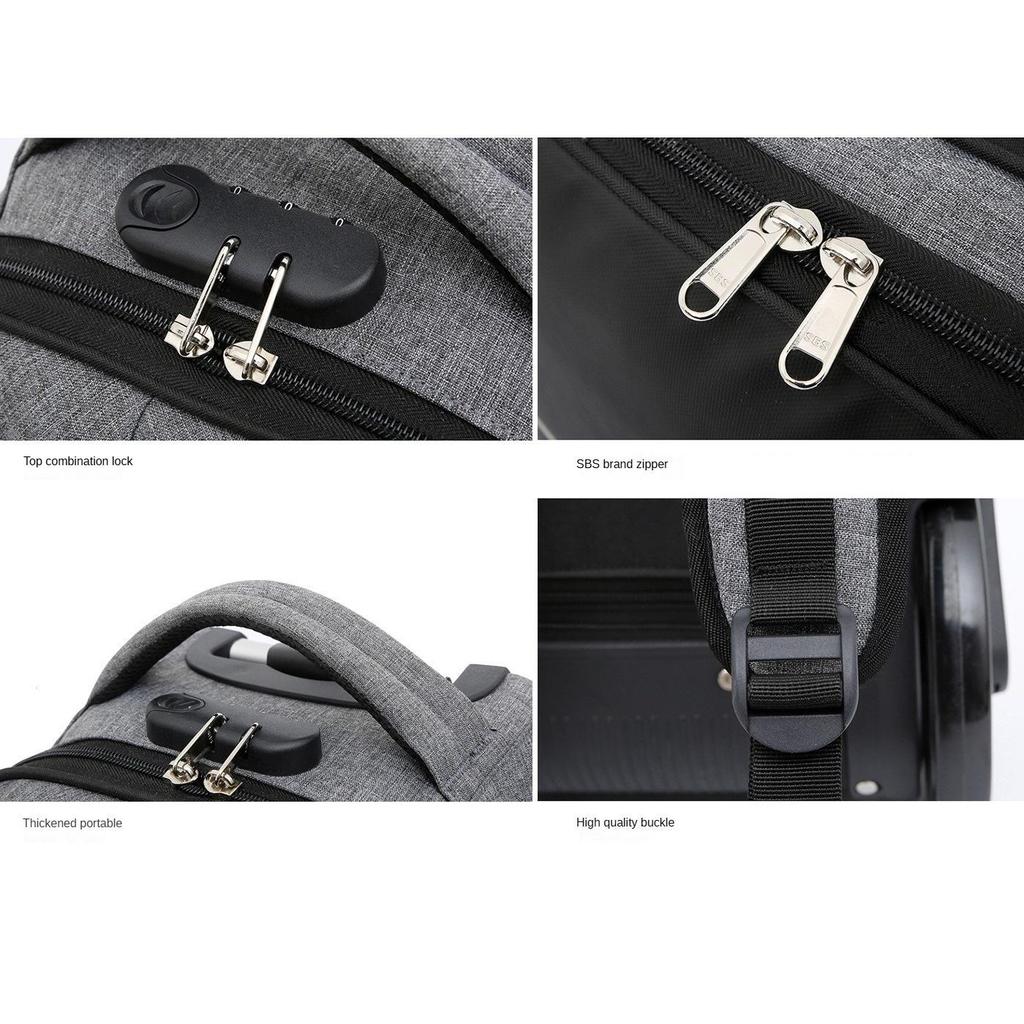 20 Inch Ladies Rolling Backpack Carry-on Laptop Bag Wheeled Schoolbag Trolley Luggage