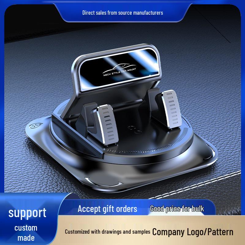Shockproof Rotating Car Phone Holder with Large Non-slip Base & Emblem