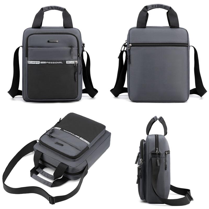 Men's Business Shoulder Bag Fashion Casual Solid Color Large Capacity High Quality Oxford Cloth Waterproof Multifunctional Bag