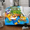 Pororo tecknad tryck flanellfilt hög kvalitet varm bekväm överkast för alla säsonger perfekt för presenter heminredning