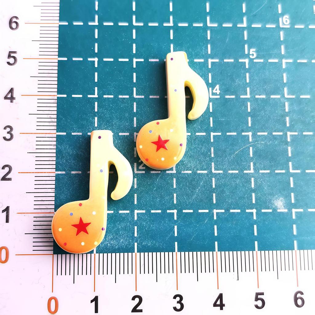 Musical Note Star Resin Accessories: Phone Case, Hair Clip, Tie, Keychain, Sticker