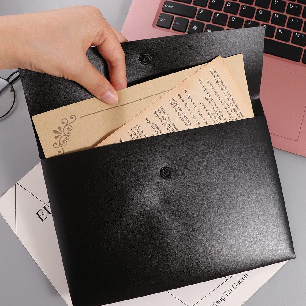 With Snap Button Closure File Folders Pouch Document Organiser Paper Organizer Document Folder Large Capacity Archive Folder