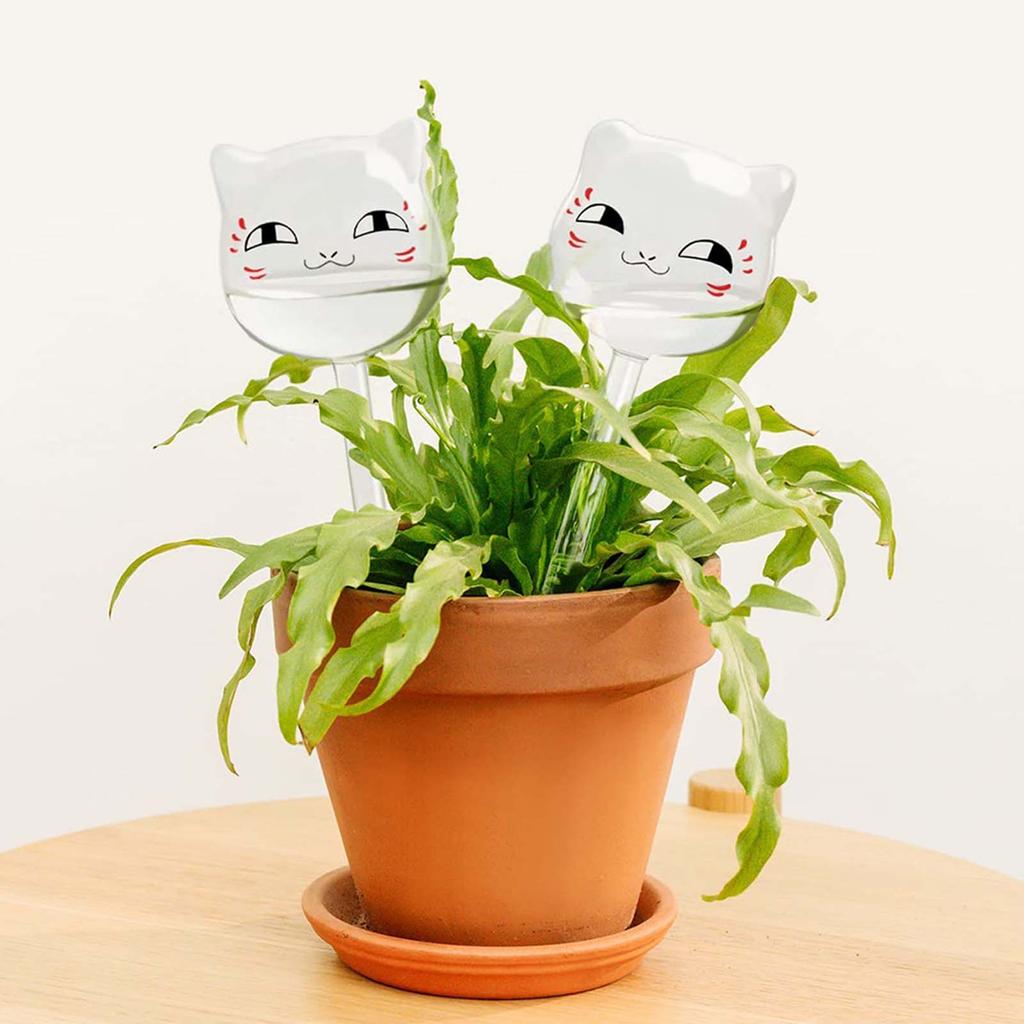 Automatic Plant Watering Bulbs Cat Shaped Self Watering Globes Devices Clear Glass Plant Water Bulbs Plant Self Watering System