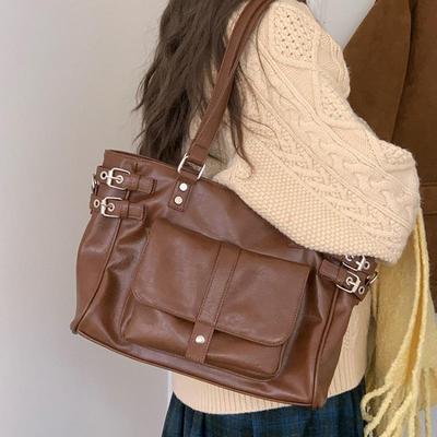 Large-capacity Commuter Tote Bag, School-style Single-shoulder Crossbody Bag