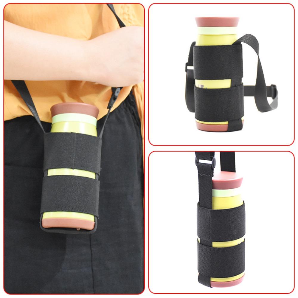 Adjustable Shoulder Strap Travel Water Bottle Holder Free Hands Kettle Strap  Hiking