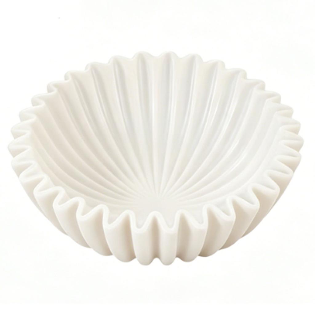 Marble Bowl Flower Dish Small Decorative Bowl for Housewarming Birthday Wedding B White