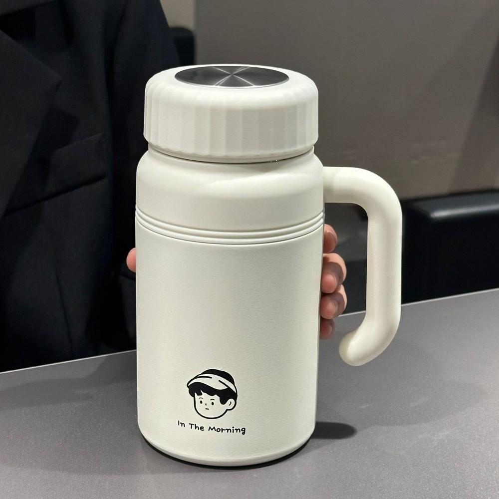 Large Capacity Stainless Steel Water Bottle Stylish Tea Cup Durable Vacuum Flasks  Outdoor Use