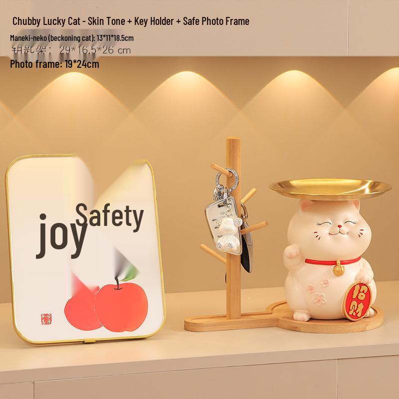 Creative Chubby Maneki-neko Entryway Display Ornament - Home & Living Room Housewarming Gift