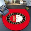 Feyenoord Rotterdam Crest Round Rug for Livingroom,Bedroom, Palyroom, Chair Rug, Area Rug, Circle Carpet, Fan Christmas Gift