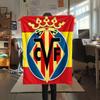 Coperta in Flanella con Logo Villarreal, Alta Qualità, Confortevole per Tutte le Stagioni, Decorazione per la Casa, Calore e Comfort