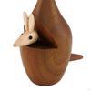 Kangaroo Statue Animal Figurine Funny Small Ornament Crafts Home Decor Wood Sculpture Tabletop