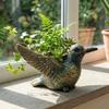 Hummingbirds Bird Shaped Planter with Drainage Hole Succulent Pot Succulent Planter Tabletop Decor