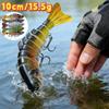 Mehrgelenkiger Swimbait, Langsam sinkende segmentierte Barsch-Angelköder, Schwimmender Angelköder für Süßwasser Salzwasser, Angelköder
