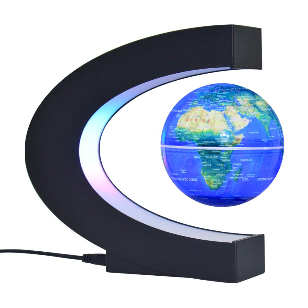 C Earth Map Globe Levitating Globe Magnetic Floating Globe with Light Lamp
