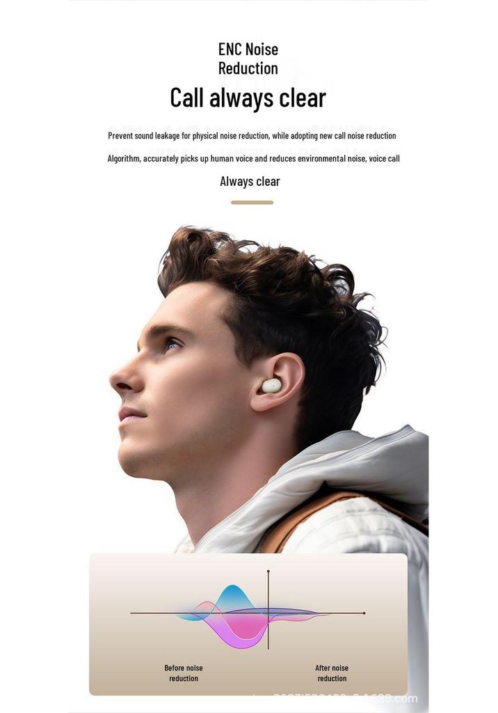 Q33 Ultra-Small Bluetooth Wireless Earbuds: Invisible In-Ear Design, Super Small Sleep Model.